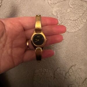 ESQ Women's Gold Bracelet Watch with Black Dial